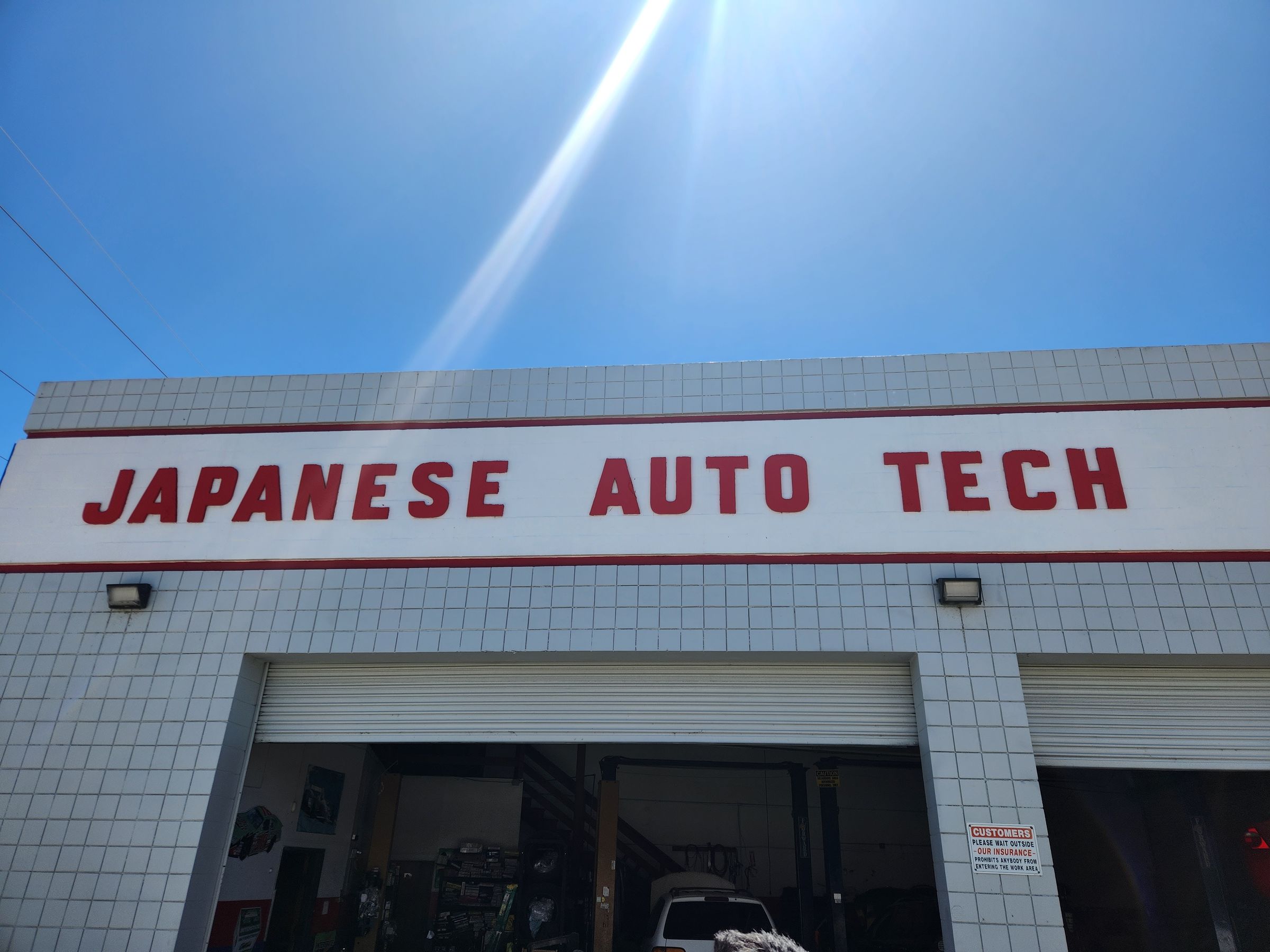 Service bay entrance at Japanese Auto Tech